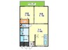ノーヴァ寝屋川 2DKの間取り