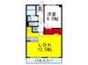 コ－ポ上原 1LDKの間取り