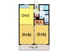 山紫水明館 2DKの間取り