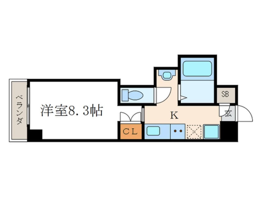 間取図 アンシャーレ西ノ京