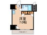 サンロイヤル西宮(504) 1Rの間取り