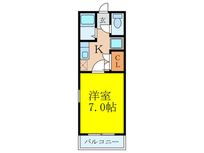 間取り図 ﾊｲﾂ ﾋﾞｭｰﾃﾗｽ