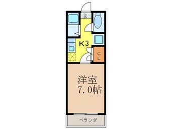 間取図 ﾊｲﾂ ﾋﾞｭｰﾃﾗｽ