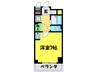 プランドールマサキ 1Rの間取り
