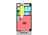 プランドールマサキ 1Rの間取り