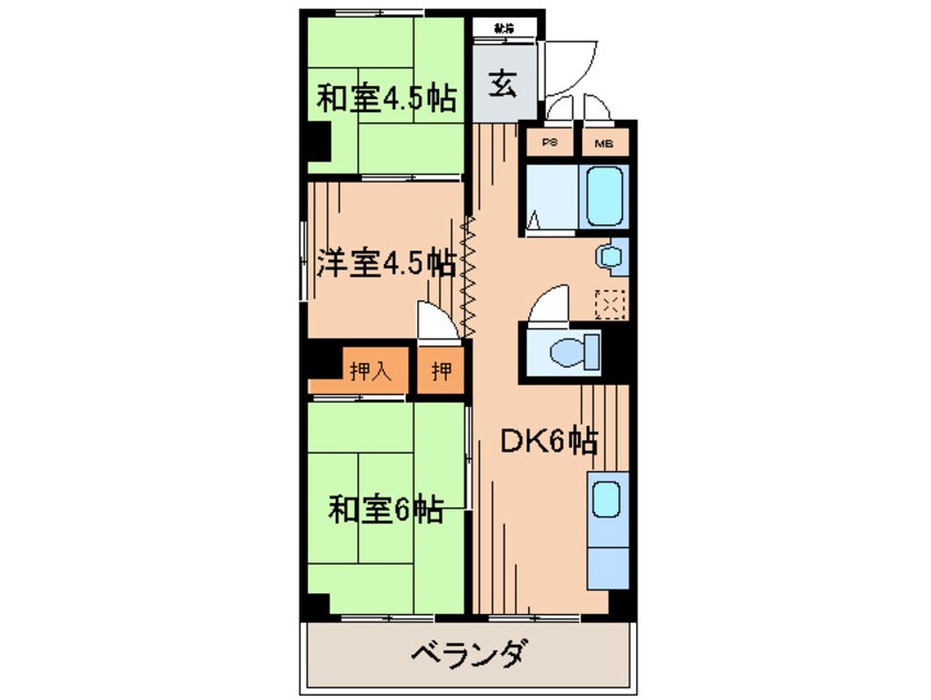 間取図 山田ﾏﾝｼｮﾝ