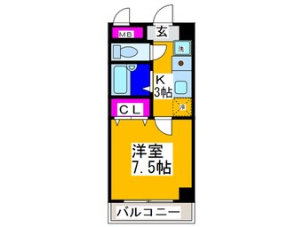 間取図 クレシア中百舌鳥