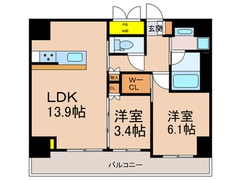 間取図 GLAND VILLASSE 福島