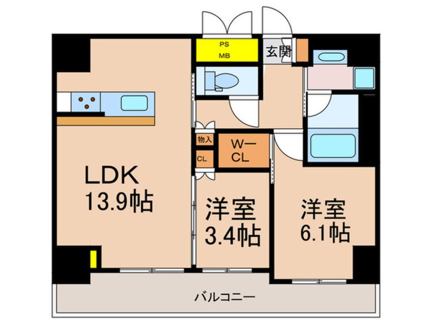間取図 GLAND VILLASSE 福島