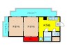 エクレーヌ橋本 2Kの間取り