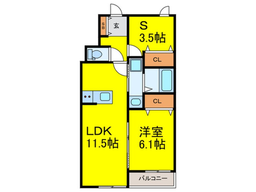 間取図 ワンズレジデンス西湊