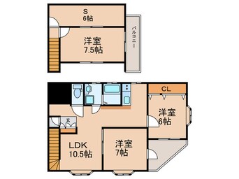 間取図 深江北2丁目貸家