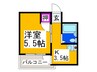サン　シルク　ラポピ－ 1Kの間取り