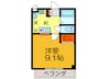 プレアデス東中本 1Kの間取り