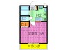 プレアデス東中本 1Kの間取り