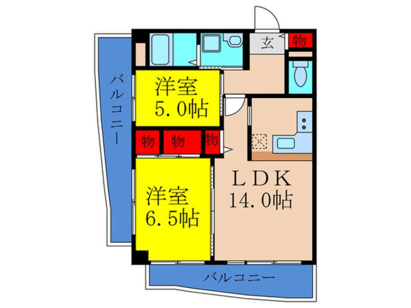 間取図 キャニスコート　上新庄