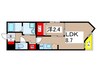 RIFF石橋阪大前 1LDKの間取り