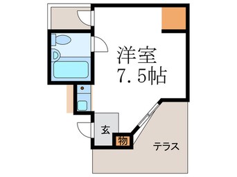 間取図 デトム・ワン京大前（１０４）