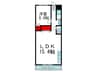 ハイツ泉ケ丘 1LDKの間取り
