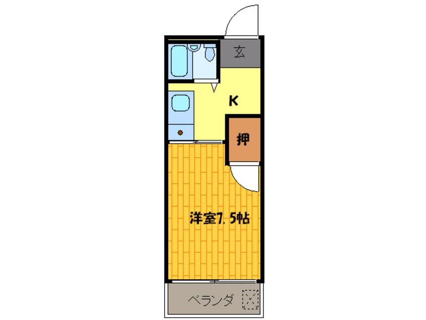 間取図 ロ－タリ－ハイツ花園