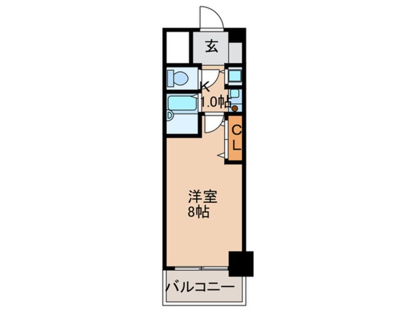 間取図 ﾌﾟﾚｻﾝｽ御幣島ｽﾃ-ｼｮﾝﾌﾛﾝﾄ(603)