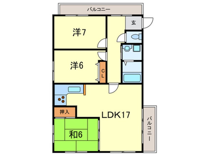 間取図 白鳩イーストハイツ