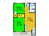 第１山下ハイツ 2DKの間取り