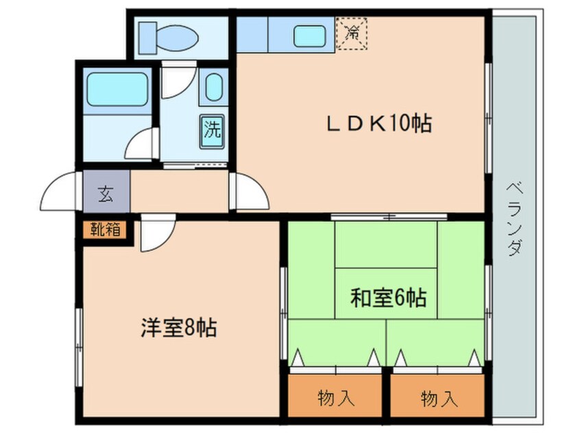 間取図 トップペア－福甚ＮＯ・２