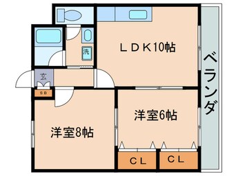 間取図 トップペア－福甚ＮＯ・２