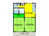 プレステージ菱木 2DKの間取り