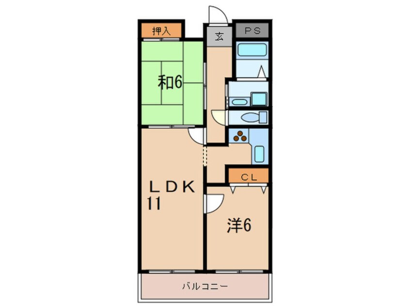間取図 ペニ－レ－ン西宮