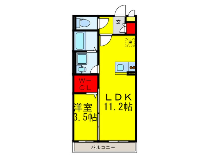 間取図 リヴェ－ル文珠橋