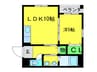 ユ－ヴェＳⅡ 1LDKの間取り