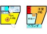 ピラミッドアネックス 1DKの間取り