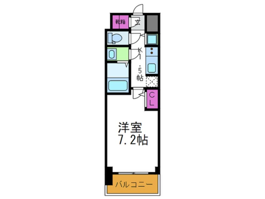 間取図 ｻﾑﾃｨ大阪GRAND　EAST(607)