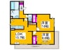 D-residence　白鷺 2LDKの間取り