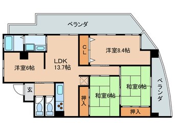 間取図 ガイア　萱野浦