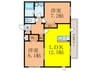 ラブラドール 2LDKの間取り