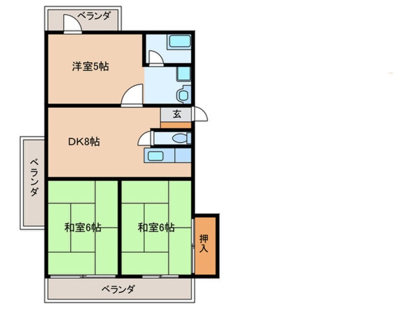 間取図 エクリート朝霧