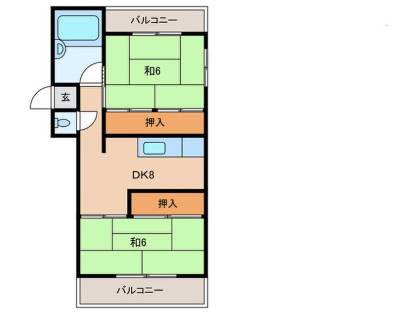 間取図 エクリート朝霧