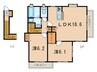 ラ・プリュ－ム 2LDKの間取り