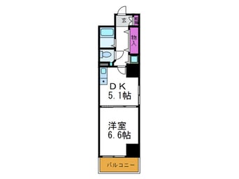 間取図 プレサンス千日前通(601)