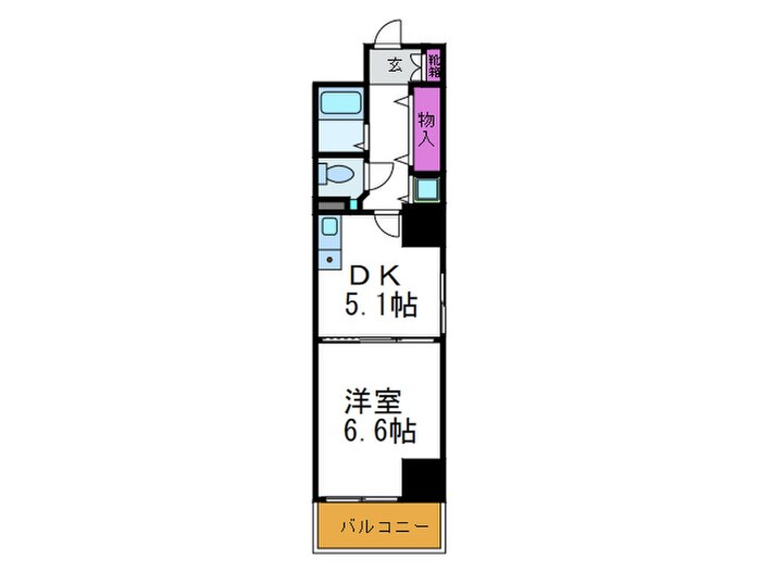 間取り図 プレサンス千日前通(601)