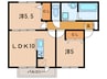 ベルデュール 2LDKの間取り