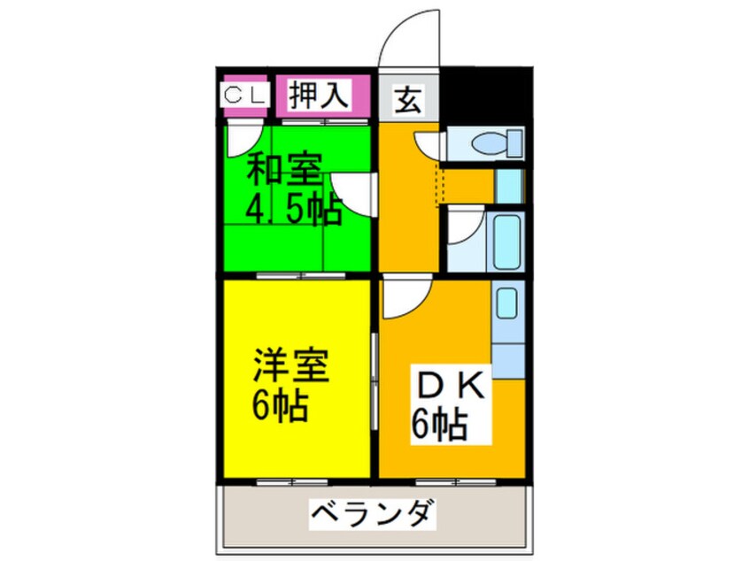 間取図 フロ－レンス緑ヶ丘