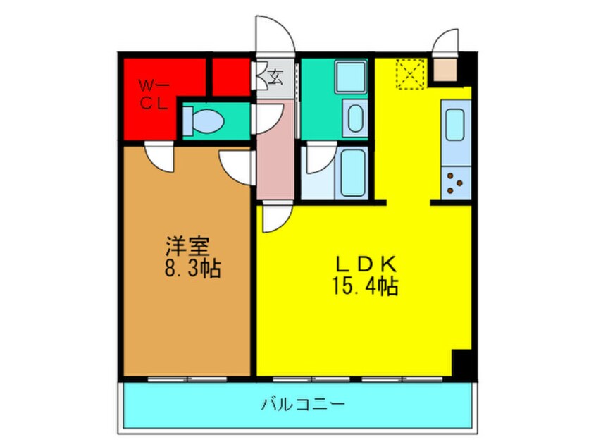 間取図 ｸﾗｳﾃﾞｨｱ野江