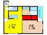フジパレス鶴見Ⅹ番館 1LDKの間取り