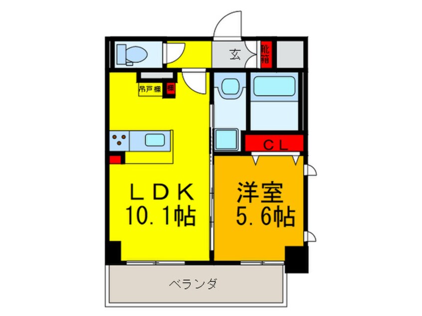 間取図 M′s arte上小阪