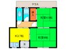 上川２戸１貸家 2Kの間取り