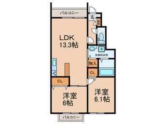 間取図 カーサベージュⅢ